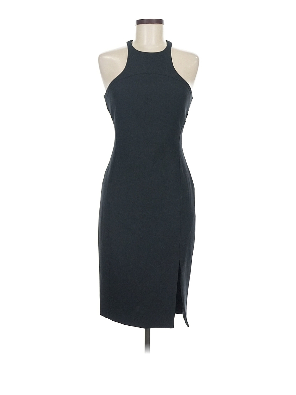 Black Halter Sheath Dress - Sleek Evening Style